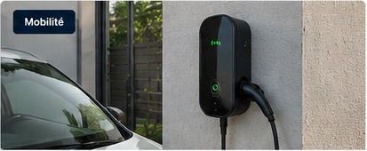 Borne de recharge murale pour véhicule électrique