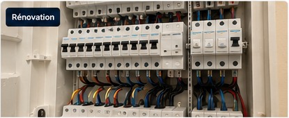 Tableau électrique rénové dans un logement